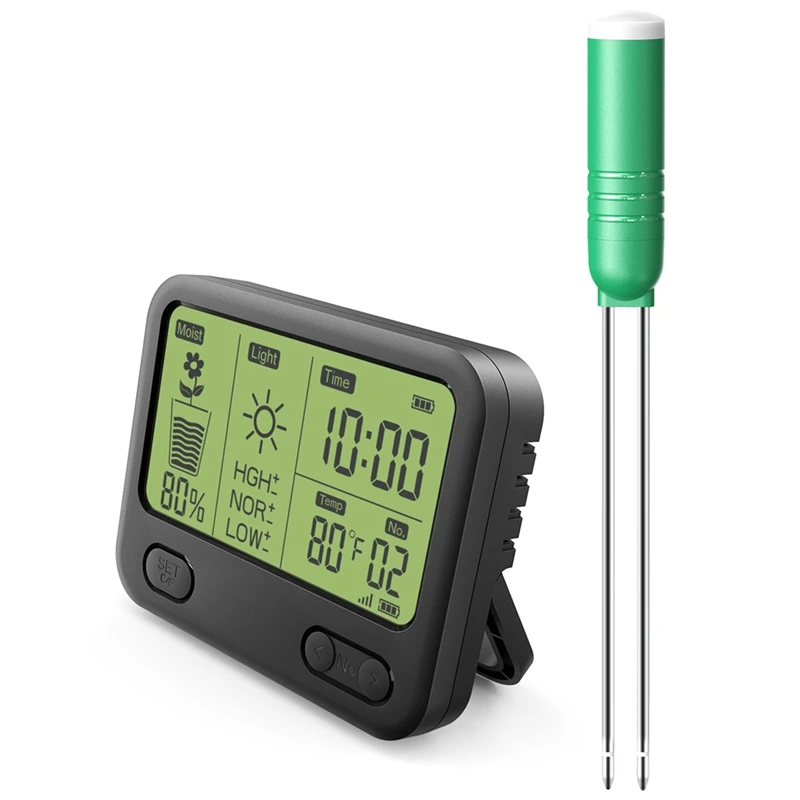 Digital Soil Tester Kit Accurately Measures Soil Moisture, Temperature And Light Intensity 433 RF Technology