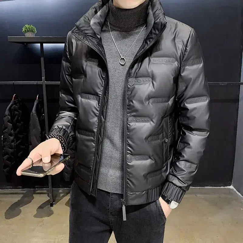 Men\'s Down Jacket Glossy Padding Short Male Padded Coats Lightweight Puffer Parkas Winter Sale Modern Models Fashion 2024 2024