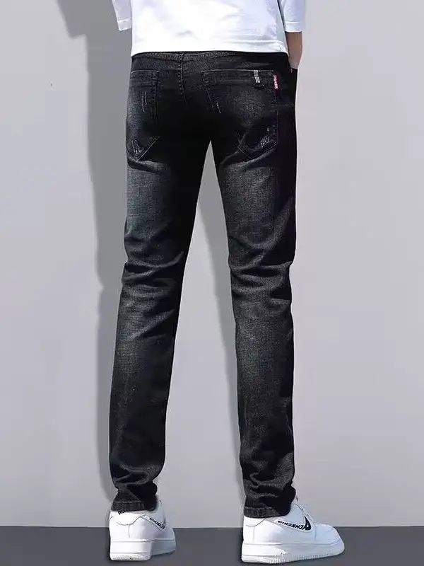 

Ultra-Thin Ice Silk Men's Jeans Casual Loose Straight Leg High Elasticity Summer Cotton Polyester Blend Breathable Comfortable