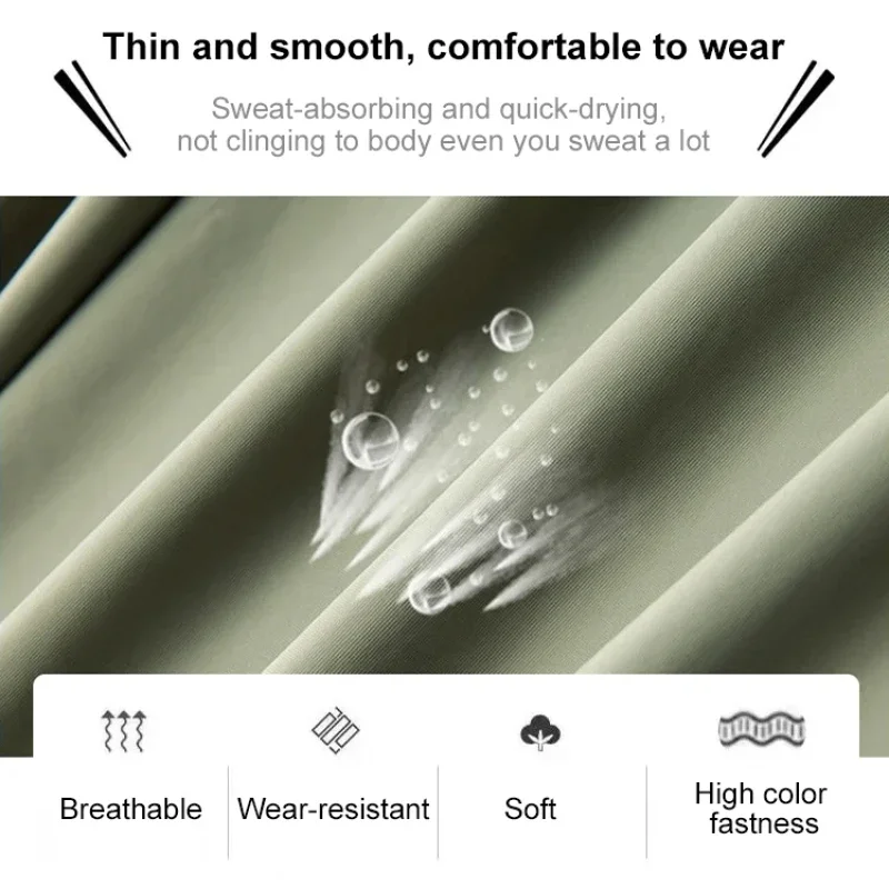 Heren zomer ijszijde casual broek ultradunne sneldrogende stretch ademende rechte losse broek dunne outdoor elastische joggingbroek