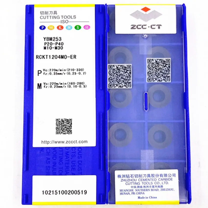 RCKT1204MO-ER YBM253/RCKT1204MO-NM YBM253 RCKT1204MO RCKT1204 R6 ZCC.CT ซีเอ็นซีคาร์ไบด์10ชิ้น/กล่อง