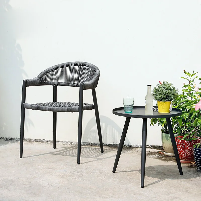Wholesale High Quality PE Rattan Weave  Chair Dining Chair for Garden Hotel كرسي استرخاء