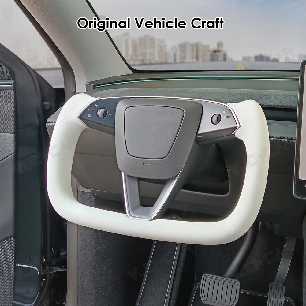 Modell YL Yoke-Lenkrad für Neues Model Y Juniper Beheizbares Yoke-Lenkrad für Tesla Personalisiertes Renn-Lederlenkrad Maßgefertigter Zubehörteil – Detail 19