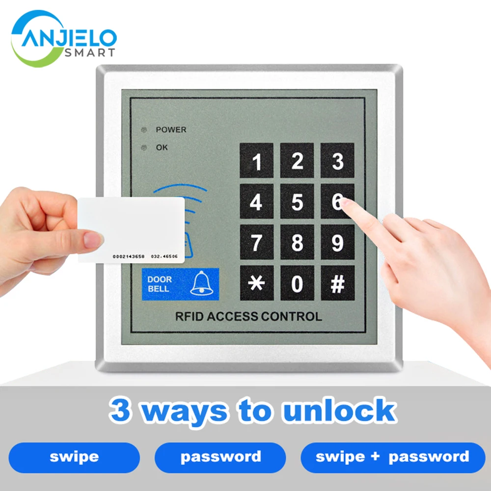 

Anjielosmart Villa Office RFID Access Control Accessories Kit Apartment Power Supply Access Card Digital Password Control Lock