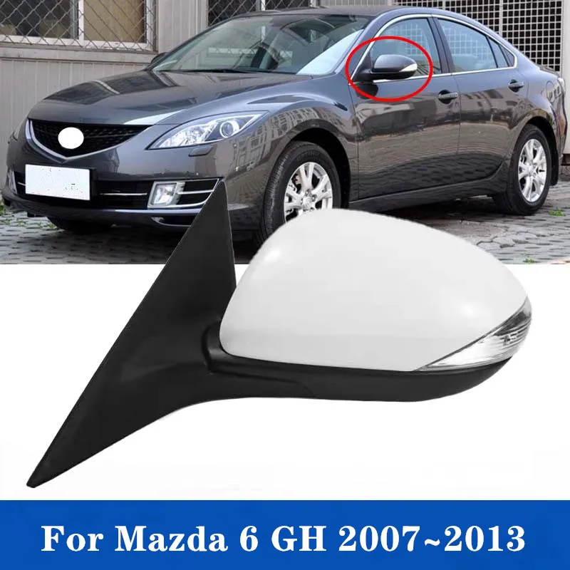 1PCS Car Door Outside Mirror Rearview Side Mirror Assembly For Mazda 6 GH 2007~2013 8PINS With Signal Light