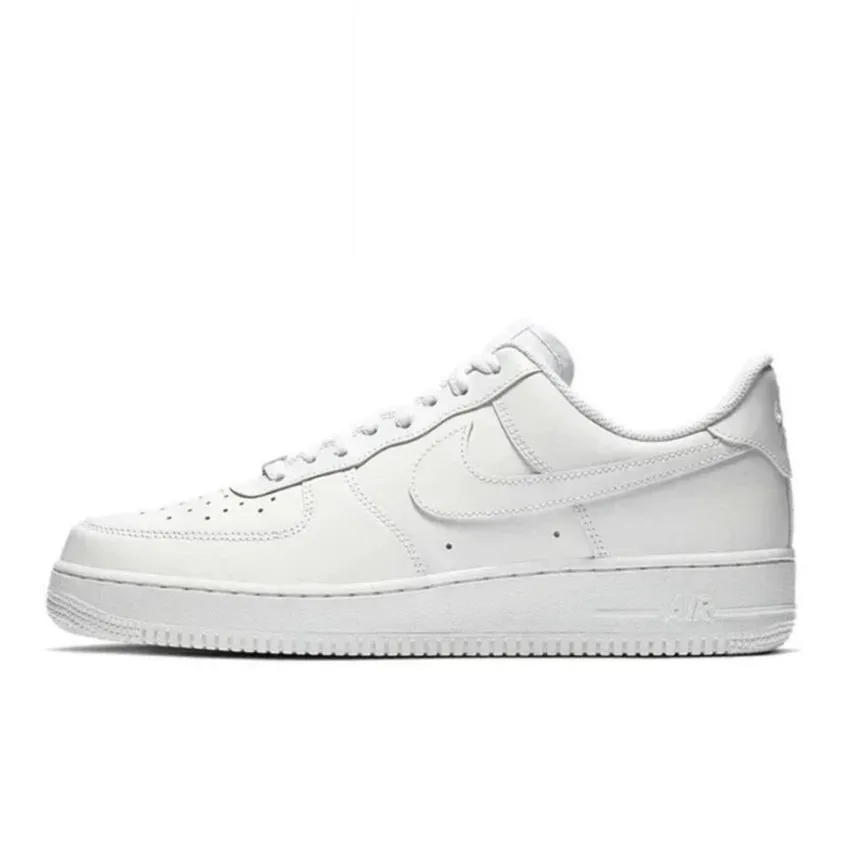 Nike Air Force 1 '07 One Low Triple White Black Retro Designer Walking Sports Shoes Sneakers Women Men Casual Skateboard Shoes