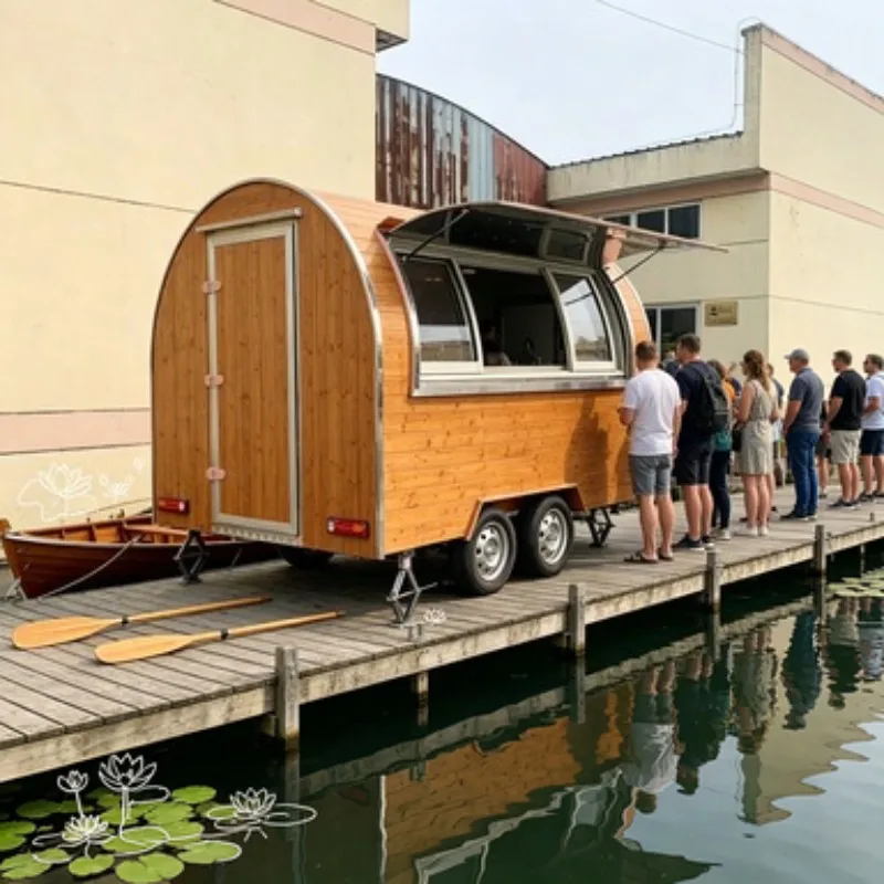 

Mini Food Truck Electric Mobile Kitchen For Hot Dog Coffee Catering Vendor Sale