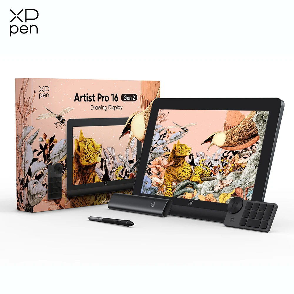 XP-PEN Artist Pro 16 Gen 2 X3 Pro Smart Chip 16K Pen Pressure Digital Pen Display Design Drawing Graphic Tablet With Screen