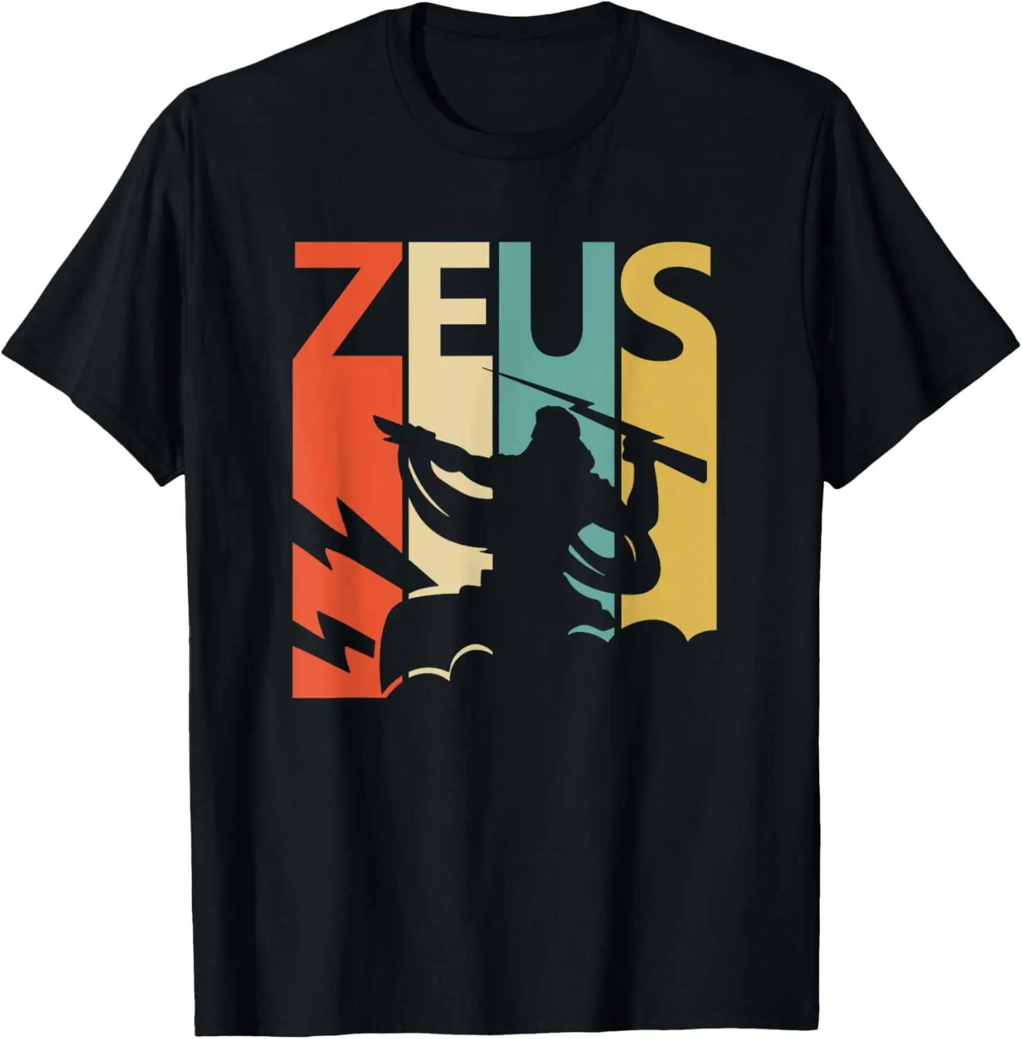 Zeus God of Thunder Greek Mythology T-Shirt 100% Cotton O-Neck Short Sleeve Summer Casual Mens T-shirt Streetwear