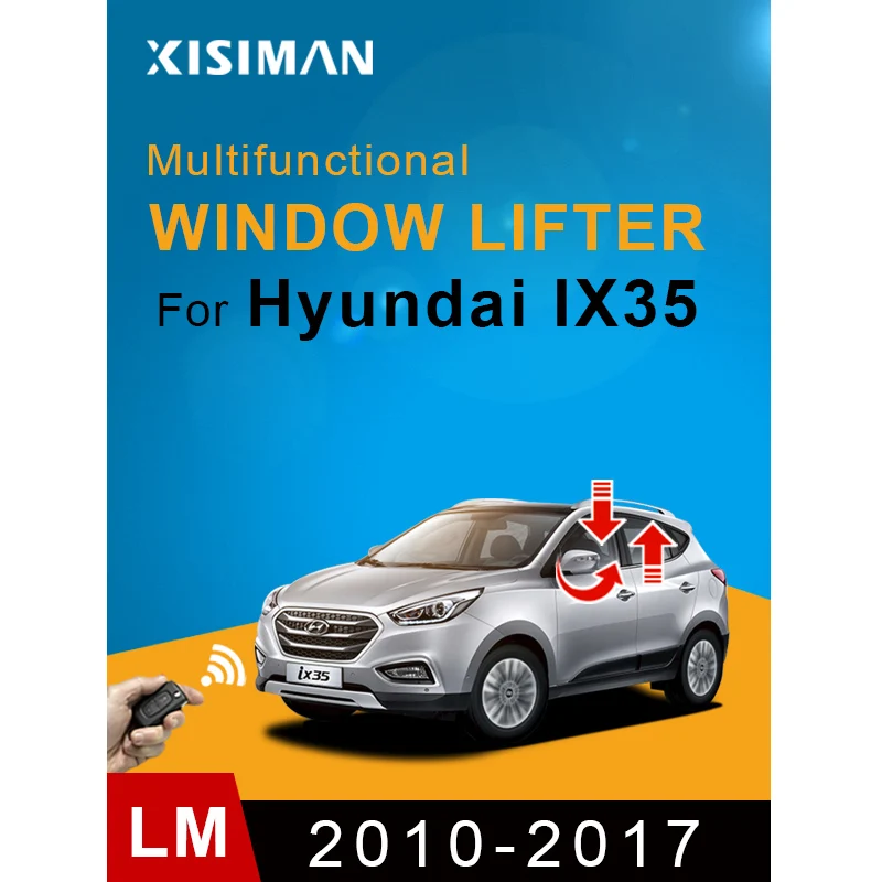 For Hyundai IX35 2010-2017 Car Automatically 4 Door Window Closer Open Side Mirror Folder Folding Spread  Car Alarm Accessories