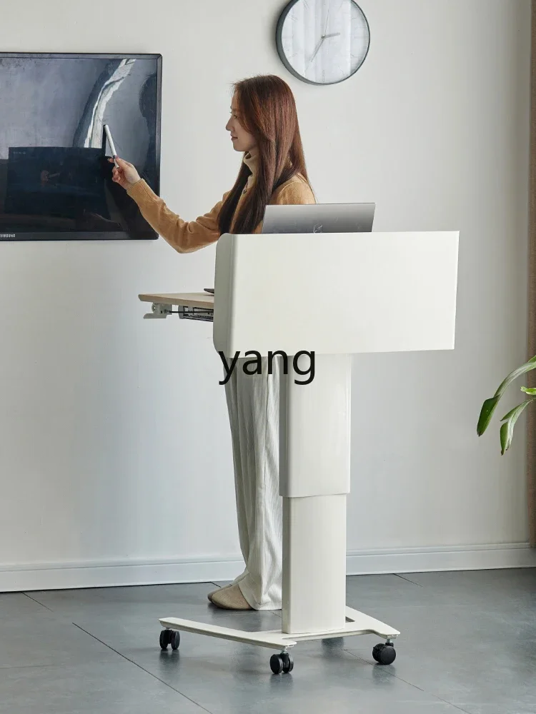 YJQ lift lectern modern simple school classroom meeting room small movable lectern table