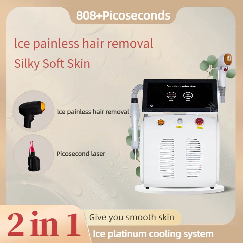 

2in1 Diode Laser and Picosecond Laser 808 Diode Laser Hair Removal Tattoo Removal Machine Multifunctional Beauty Instrument