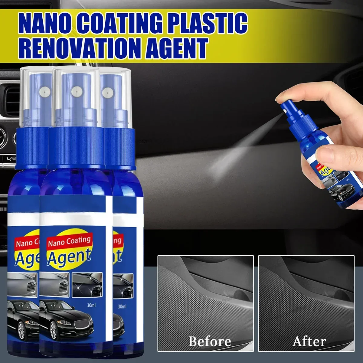 Car Plastic Restorer Polish Back To Black Restore Repair Hydrophobic Body Polish