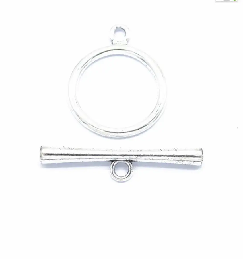 5Sets Silver Color OT Clasp Connector Toggle 36*8MM Clasps 29*24MM Buckle For Jewelry Making DIY Bracelet Necklace F0941