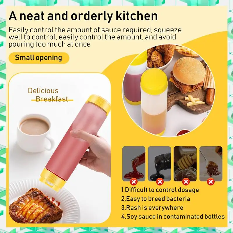 

Перевернутые пластиковые бутылки FIZP, пластиковая бутылка для выдавливания, 16 унций, многоразовый наконечник, большой клапан, дозатор для приправ для соусов Ketc