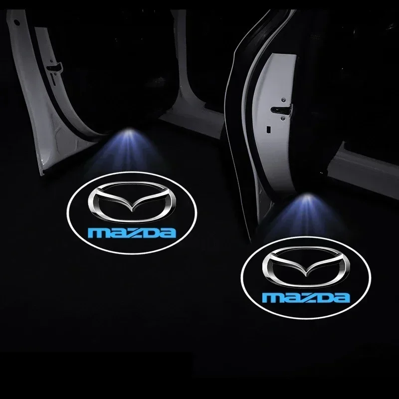 Car Door LED HD Welcome Courtesy Shadow Projector Lamp Logo Light For Mazda 3 6 CX5 2 CX3 CX9 MX5 RX8 Axela Demio Atenza MS GJI