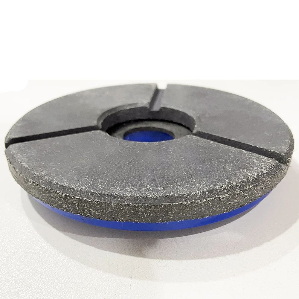 6 Inch 150mm Black Buff Wet Grinding Pad Buffing Durable Polishing Pad With Snail Lock For Granite Marble Floor Stone