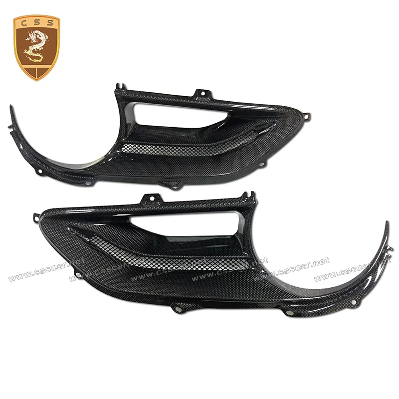 CAP Style 2pcs Carbon Fiber Black Rear Light Covers For Ferrari 488 GTB Spider Tail Light Lamp Auto Replacement Parts 2015-2019