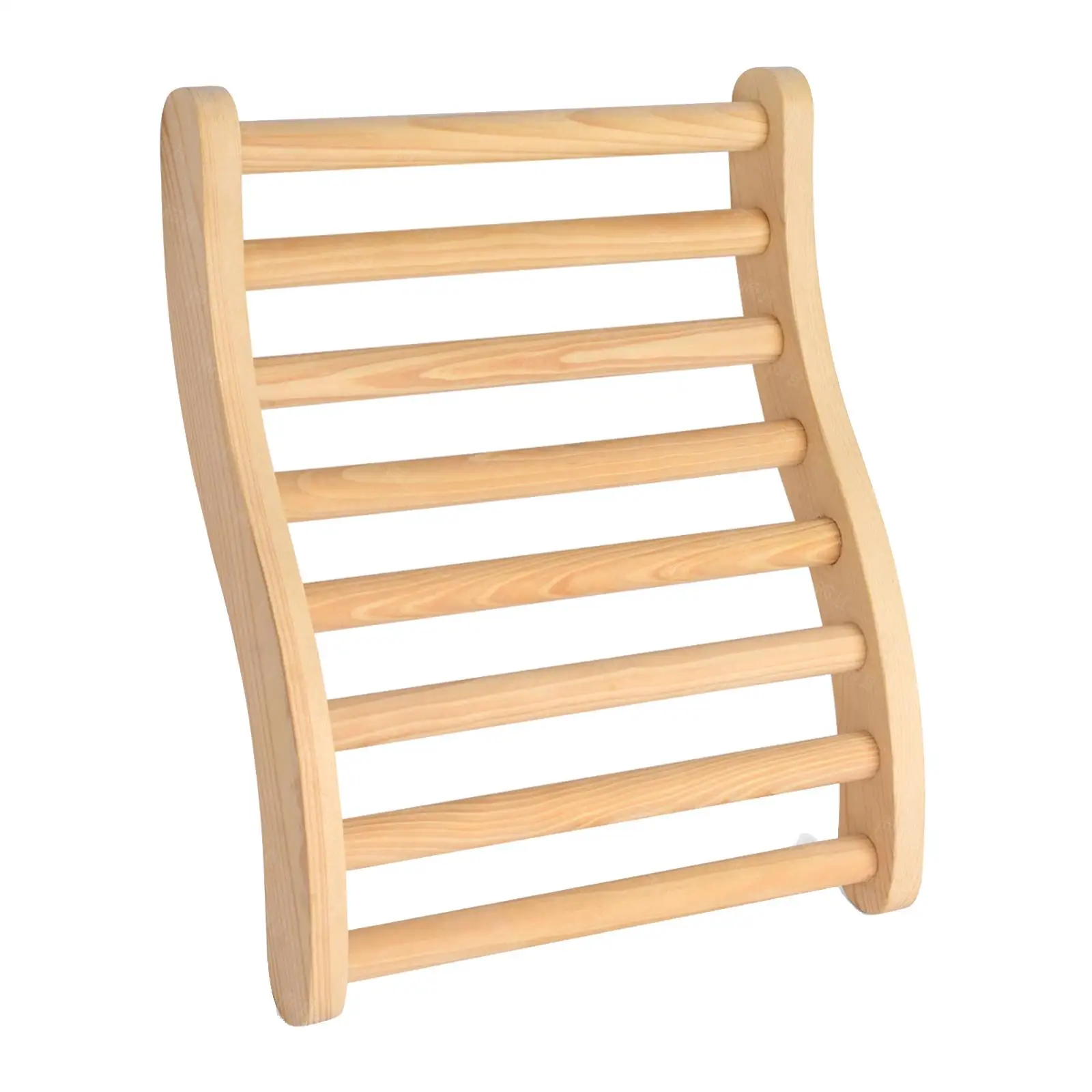 Sauna Backrest Sturdy Sauna Accessories Professional Ergonomic S Shape Support Wood for Sauna Bathing Steam Room Sauna Bathtubs