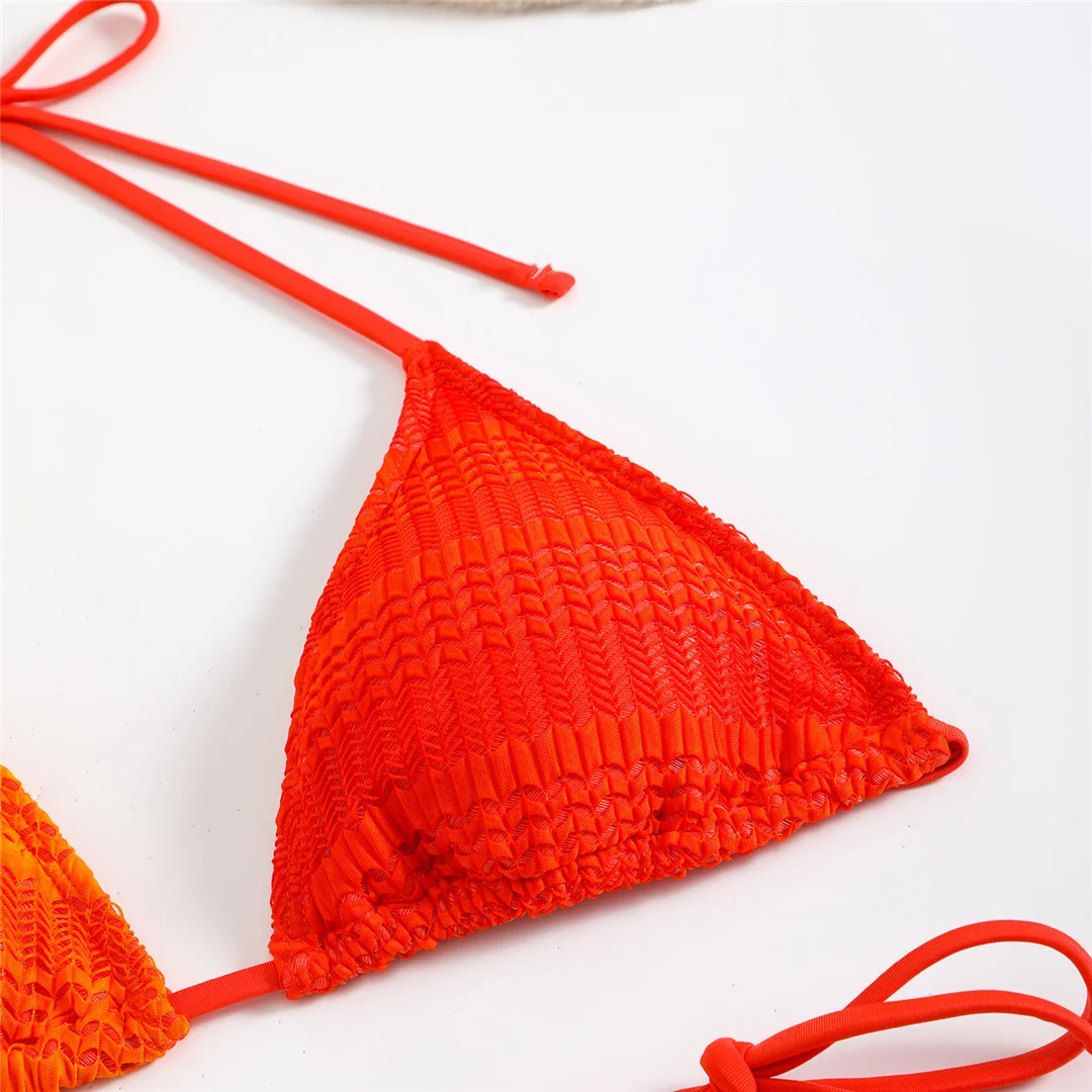 3-teiliger Bikini mit Rock, Neckholder und hohem Beinausschnitt, Damen-Badeanzug, dreiteiliges Bikini-Set, Damen-Bademode, Badeanzug, Schwimmanzug V6506 – Detail 22