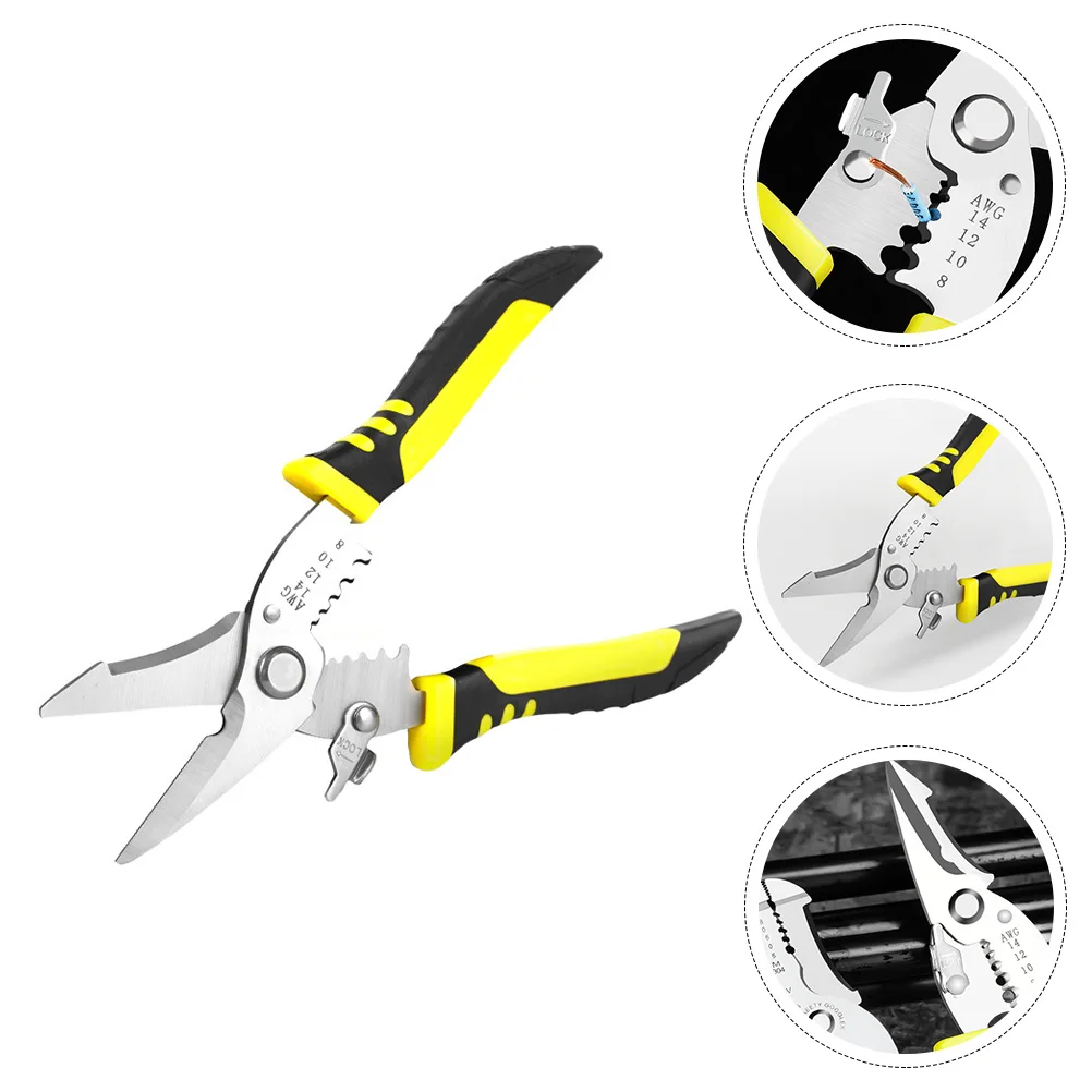 

Multifunction Wire Stripper Plier Cord Durable Chromevanadium Steel AntiSlip H Electrician Tool Camping Hiking