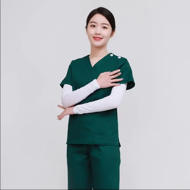 Surgical Operation Clothing  Doctor Suit Hopital Uniform Green Work Include Tops Pants