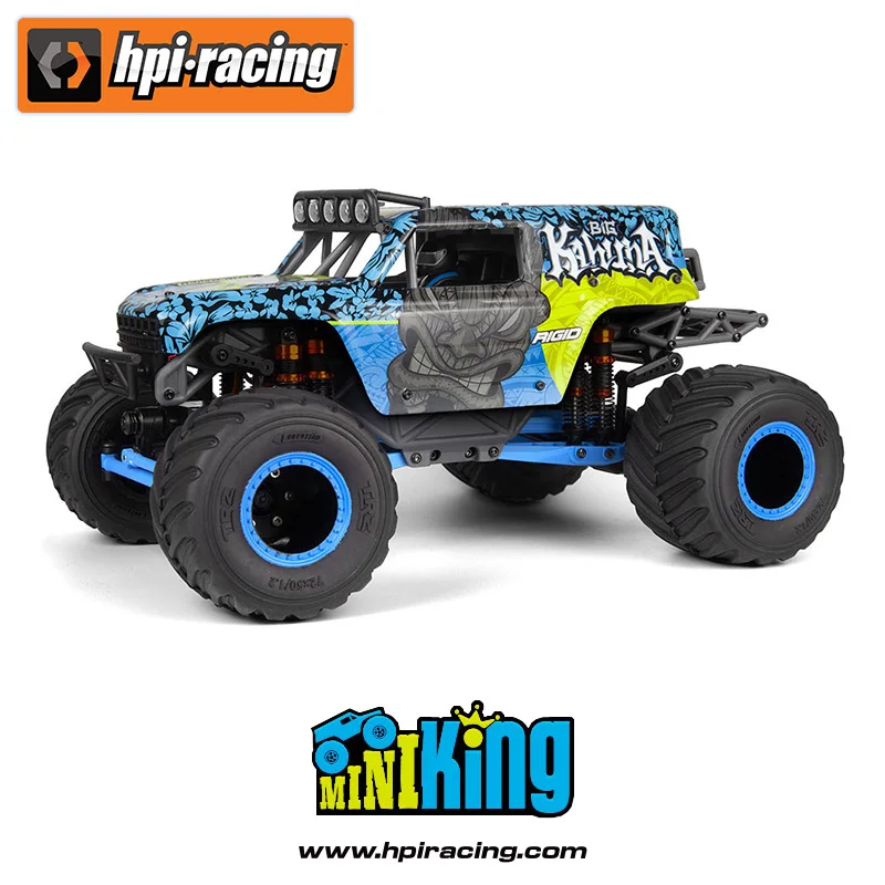 

HPI Mini King Flux RC Car Brushless Electric 1/18 Scale Remote Control Four-Wheel Drive Monster Off-Road Vehicle Toy