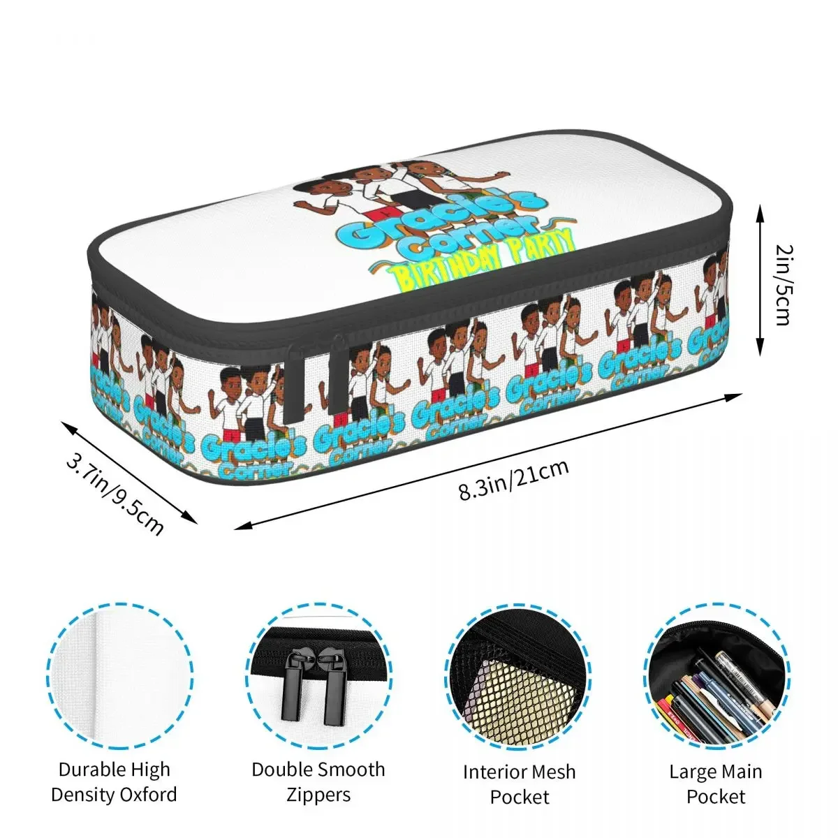 Gracies Family Corner Cute Phonic's Song Pencil Case for Students Gifts Pen Box Pencil Bag Stationery Supplies Pen Holder Bag