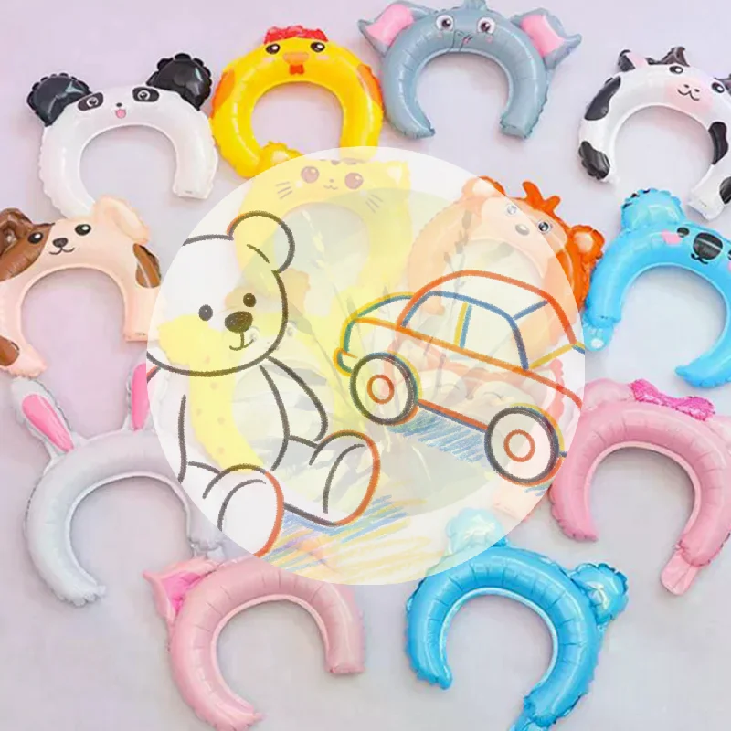 

Набор из 20 случайных милых фольгированных шаров-повязок на голову в виде животных, детские игрушки, украшения для вечеринок ♥