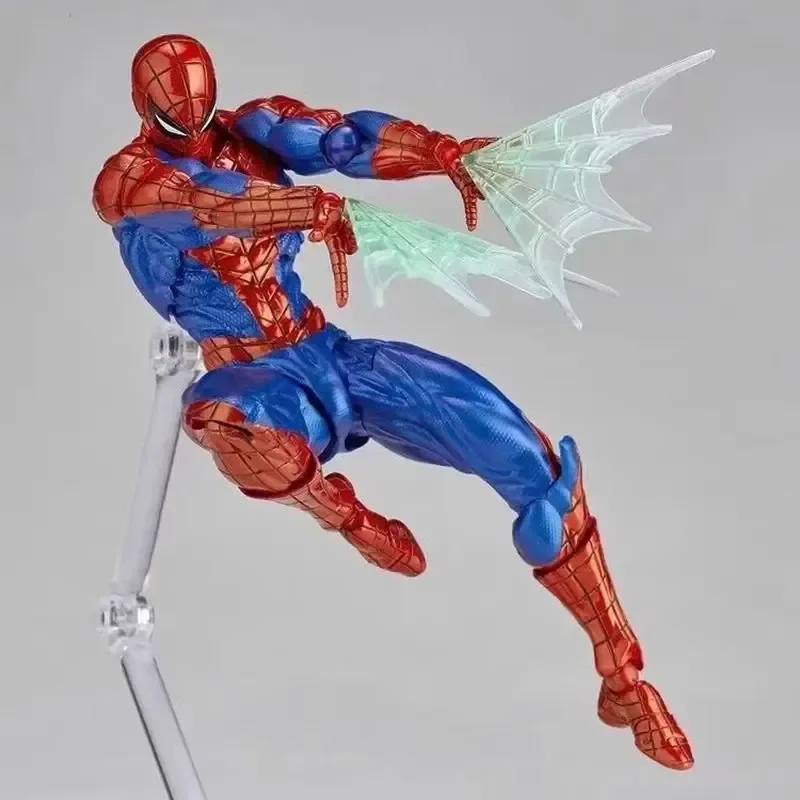 

16cm Anime Spider-man 2.0 Revoltech Amazing Yamaguchi Peter Parker Dolls Action Figures Model Spiderman Toys Christmas Gift