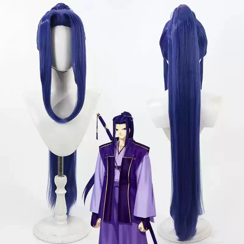 

Fate Stay Night Assassin Sasaki Kojiro, парик для косплея, термостойкие синтетические волосы, Хэллоуин, карнавал, вечеринка, ролевая игра + шапочка для парика
