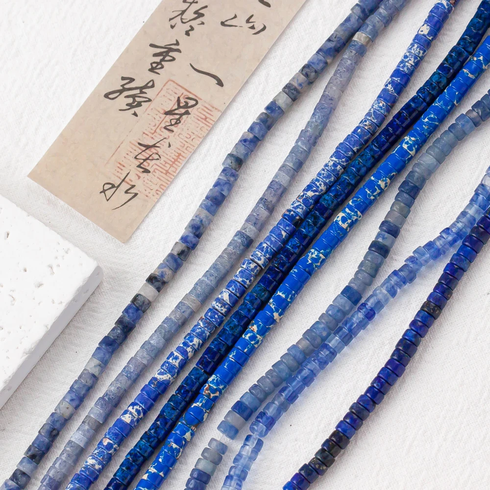 [Oriental Ruolan] Natural stone 4 * 2mm synthetic stone flat wheel beads DIY bracelet accessories bracelet material