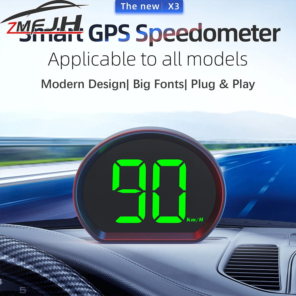 GPS Speedometer KMH Head Up Display For HUD Gauge LCD Display Speed Meter Gauge For All Cars Plug and Play On Board Computer