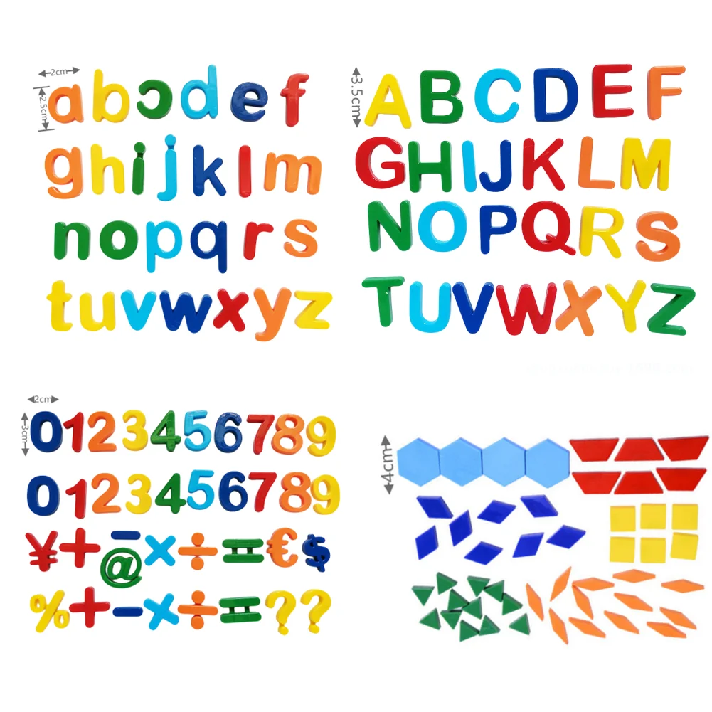 Fun Magnetic Letters Plastic Refrigerator Stickers Uppercase Lowercase Numbers Toddlers Learn To Spell Count Educational Toys