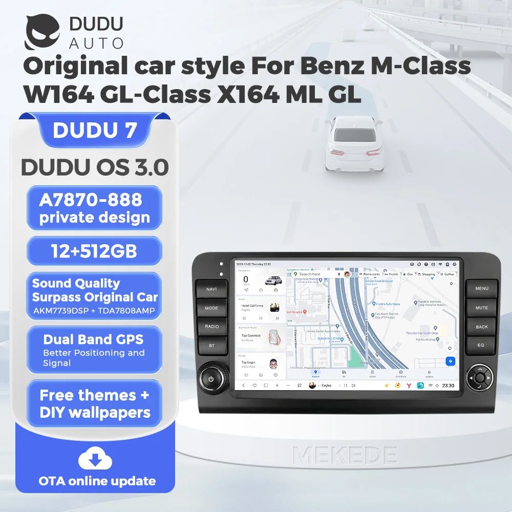 DUDU7 A7870 Android Car Radio For Mercedes Benz M-Class W164 GL-Class X164 ML GL 2005-2009