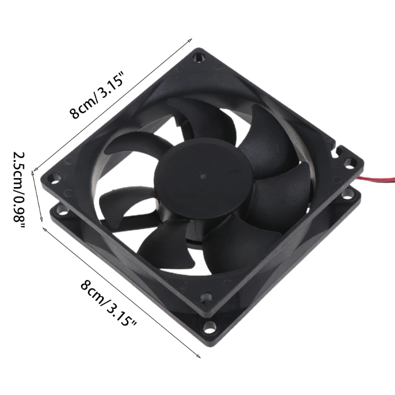 80mm/3,15 zoll für DC Fan 12V 5V 24V Computer Fan 2 Pin XH 2,54 8025 hohe Leistung Lüfter 3300RPM