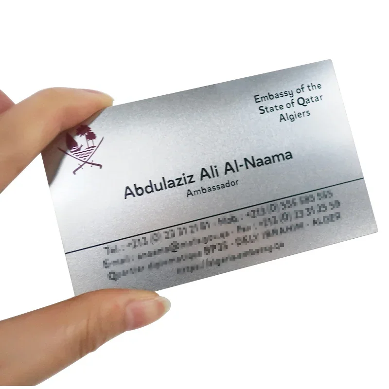 Fashion Blank Laser Cut Stainless Steel Metal Business Card Holder