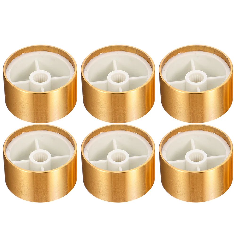 

6Pcs Guitar Volume Aluminum Knob Durable Easy Install Guitar Accessory Potentiometer Caps Replacement High Grade Material Long