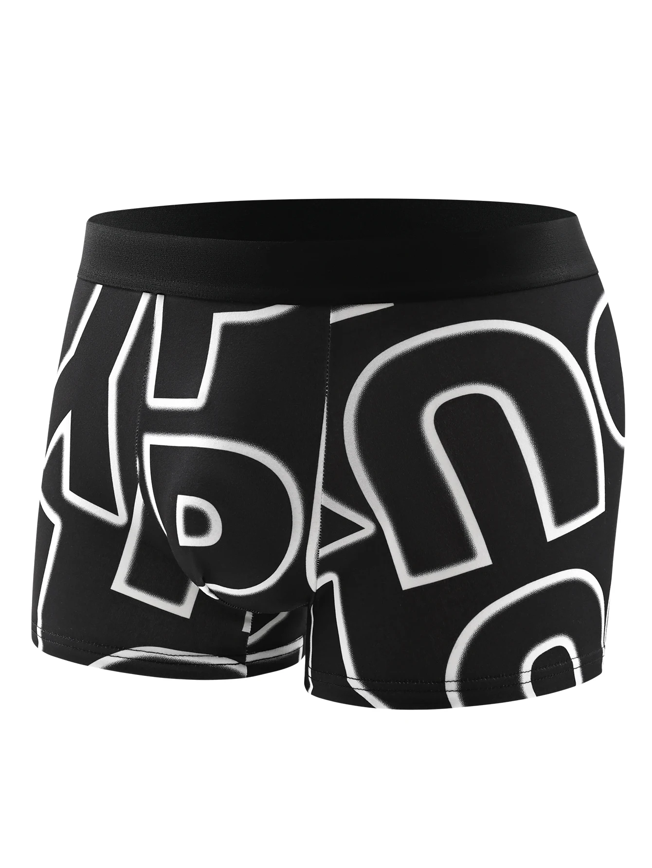 4-Piece Men's Fashion Printed Underwear Breathable Crotch Boxers For Teenagers Comfortable Plus Size High quality Underwear image 4