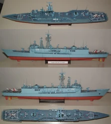 1:200 Polish ORP Gen.K.Pulaski Guided-missile Frigate Handcraft Card Paper Model Kit Puzzles Handmade Toy DIY