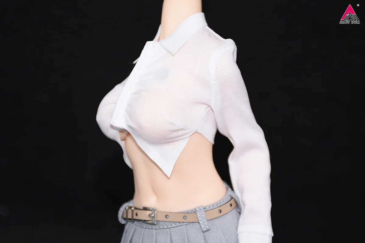 女の子のためのカスタマイズされた超短プリーツスカート,白いウエストのシャツ,12インチの女性の兵士のアクションフィギュアに適した服モデル,1:6