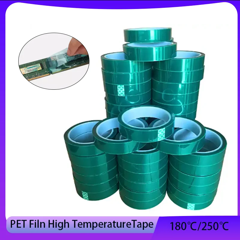 

PCB board electroplating, baking paint seamless shielding, acid alkali resistant PET high temperature resistant tape 33M/Roll