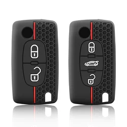 2 3 Button Key Case Cover for Citroen C-Crosser C3 C4 Picasso Berlingo Case for Peugeot Partner Tepee 207 307 308 407 Keychain