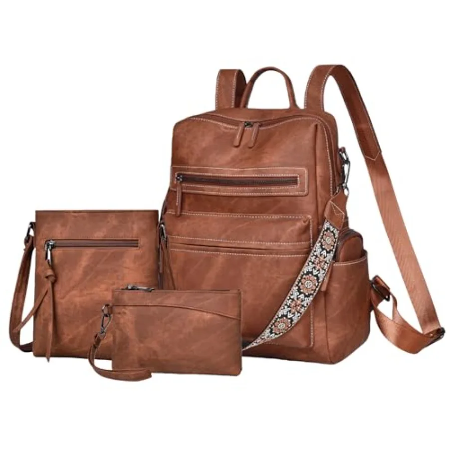 Backpack Purse for Women Pu Leather Travel Backpack Fashion Designer Shoulder Bag Ladies Convertible Handbags