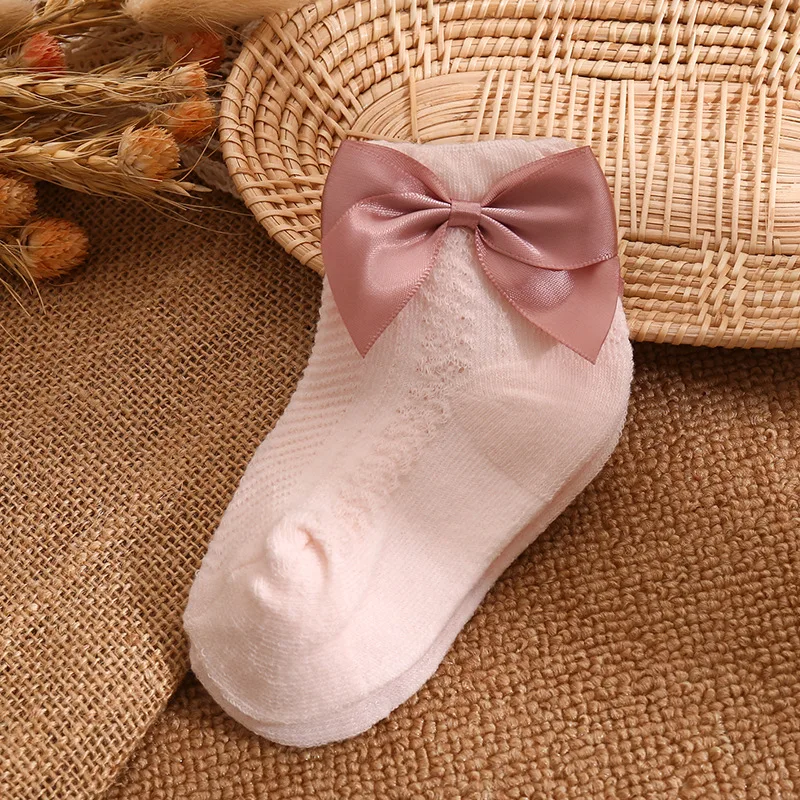 Summer Cute Baby Girl Socks Newborn Bow Short Socks Mather Kids Children\'s Toddler Socks Cotton Infant Baby Stuff Accessories