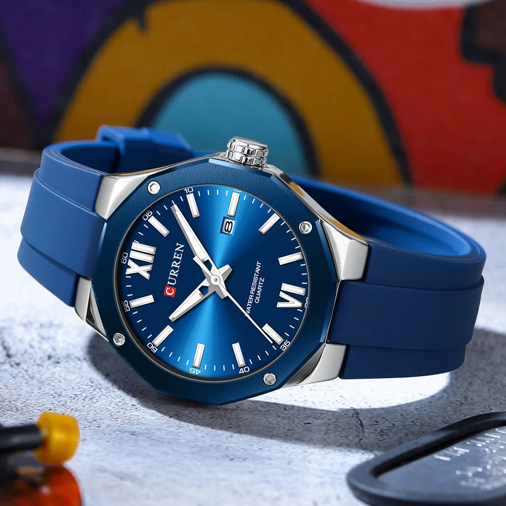Simple Luxury Men's Quartz Wristwatch with Silicone Strap