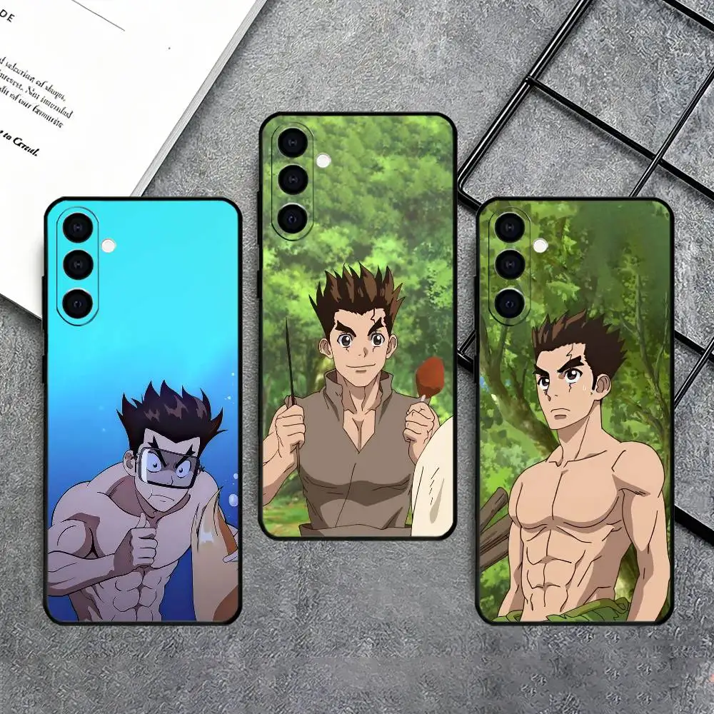 Dr-stone-e T-Taiju Phone Case For Samsung Galaxy A73,A72,A71,A70,A53,A52,A51,Soft Silicone Black Cover