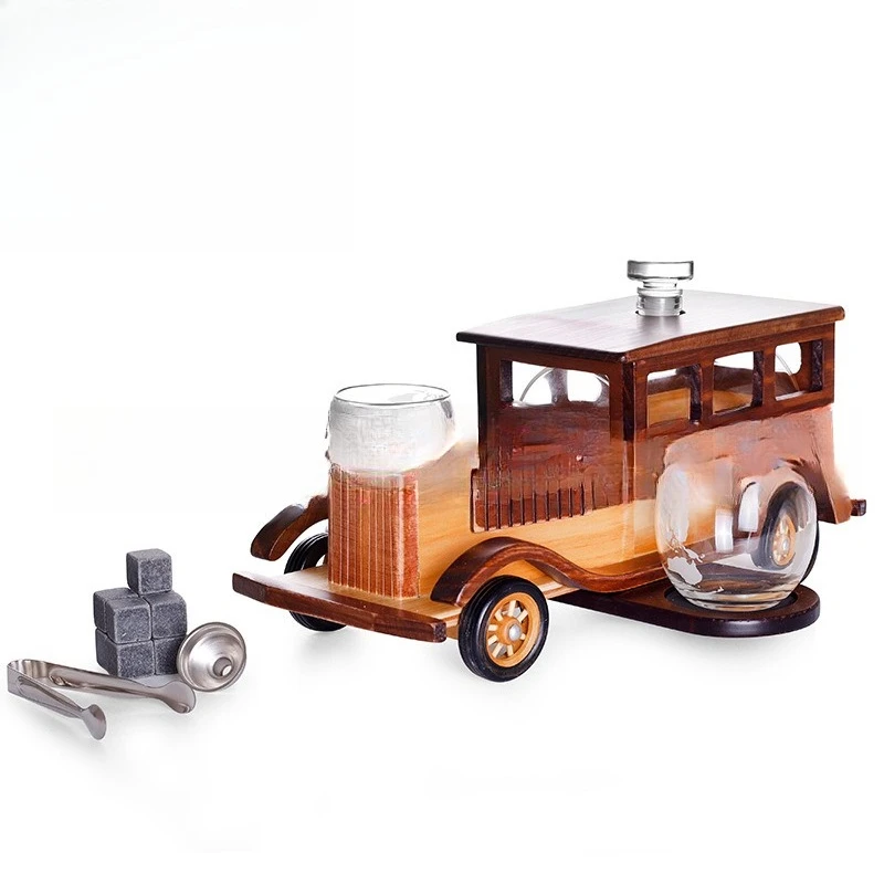 

Whiskey decanter borosilicate glass pine decanter retro classic car modeling wine bottle