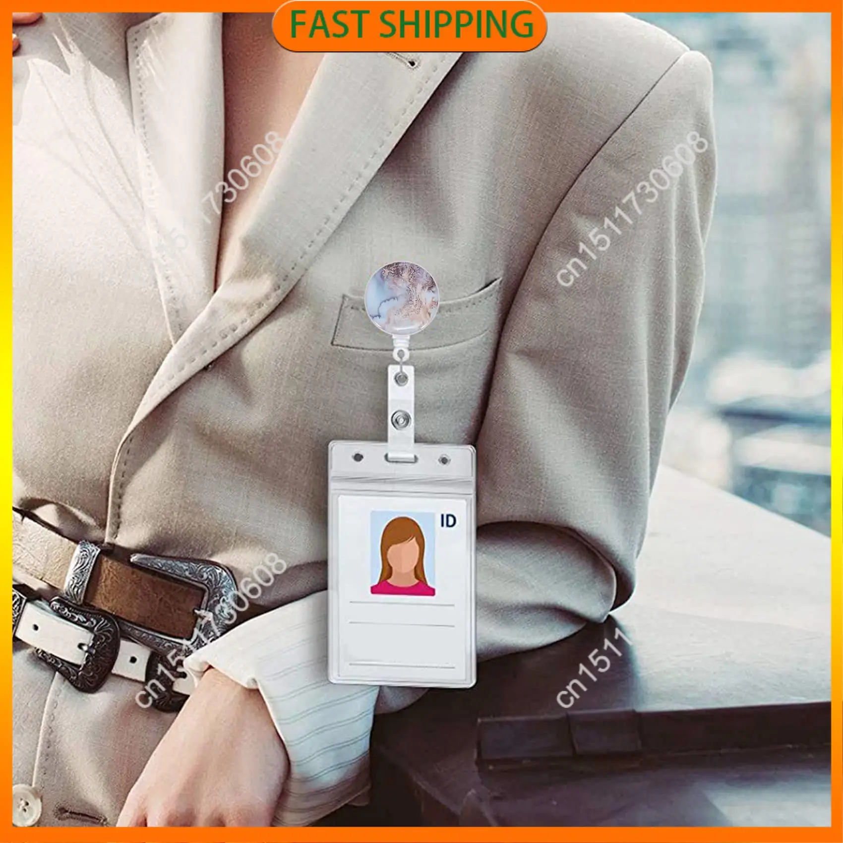 اشتري الآن 10 قطعة حامل شارة قابل للسحب بكرات شارة الممرضة مع مشبك التمساح بكرة شارة اسم الهوية المزخرفة لعامل المكتب #4