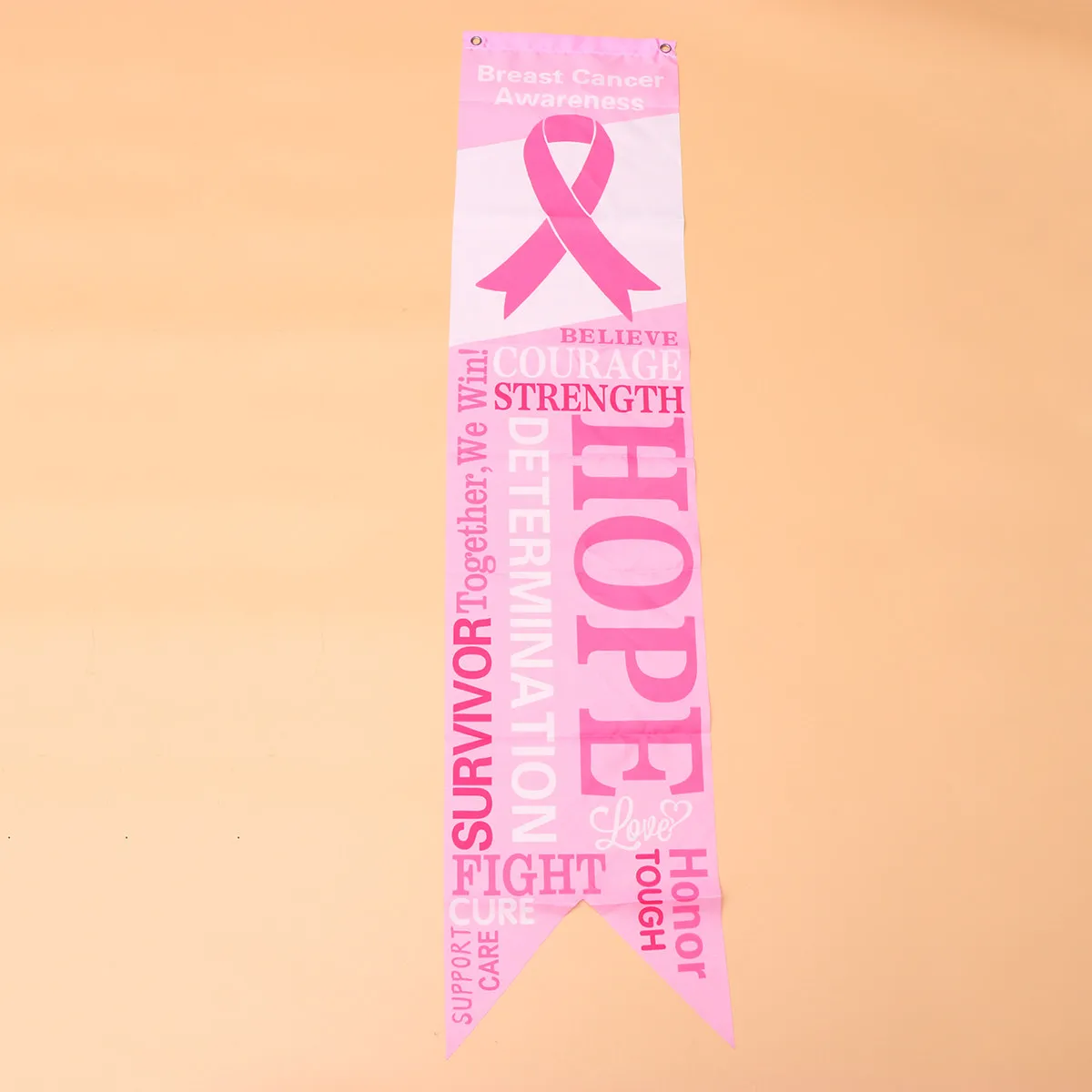 2 Piezas de Guirnaldas de Cinta Rosa para Concientización sobre el Cáncer de Mama, Bandera Colgante Decorativa para Pared, Accesorio para Fotos, Pancarta de Salud
